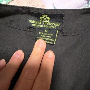 Natural Uniforms Black Medical scrub jacket - M